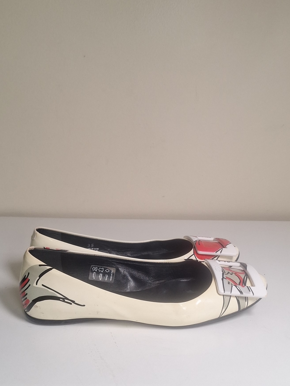 ROGER VIVIER 'Gommette Love Tattoo' Ballet Flats - Women's Size EU 35 - Picture 3 of 16